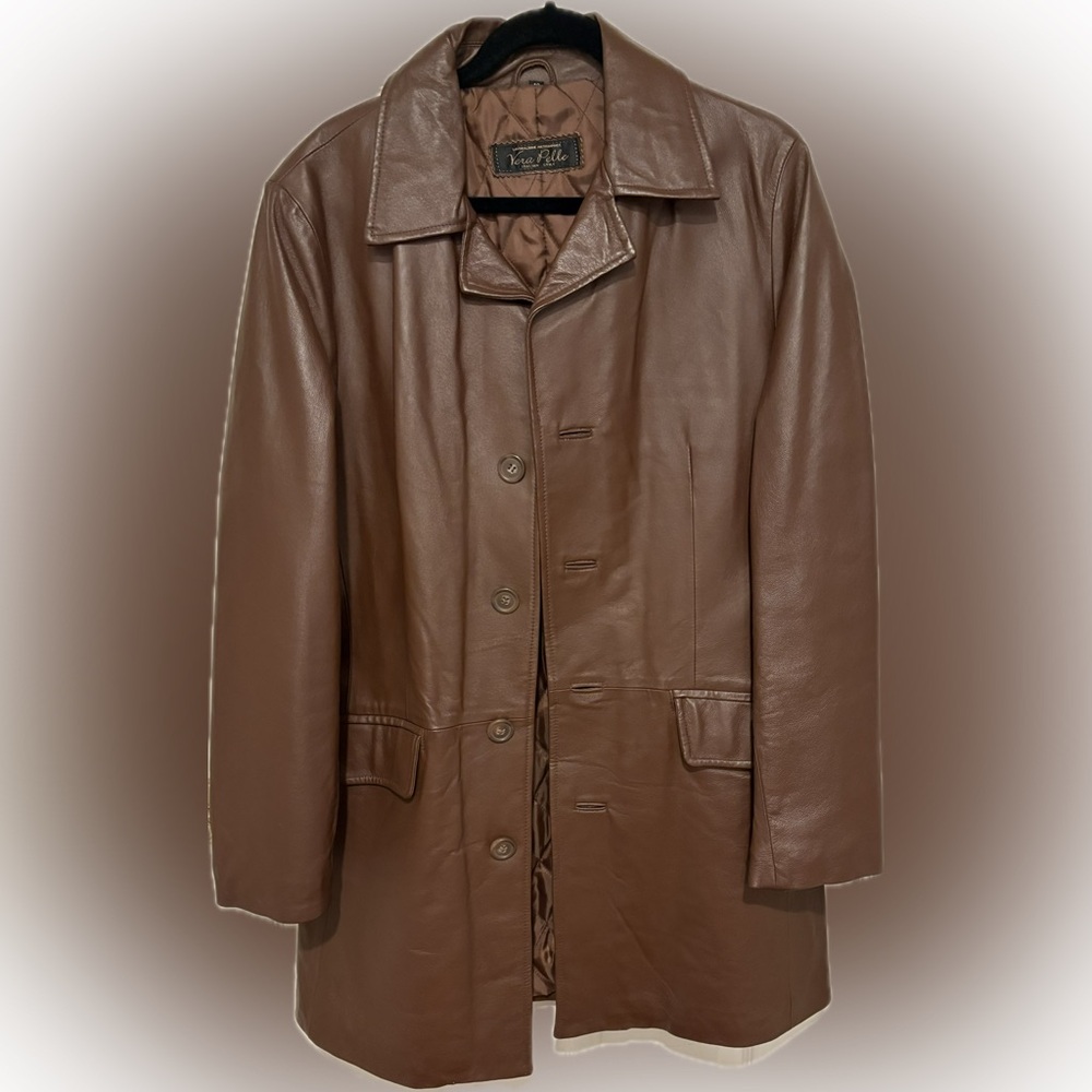 Vera Pelle brown leather jacket